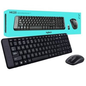 Logitech MK220 Wireless Keyboard and Mouse Combo (Black)
