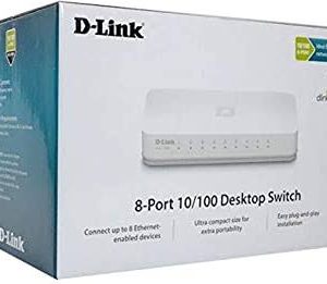 D-LINK DES-1008C 8-Port 10/100 Desktop Switch (White)