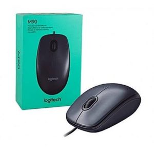 Logitech M90 Wired USB Mouse, 1000 DPI Optical Tracking, Ambidextrous PC/Mac/Laptop - Black
